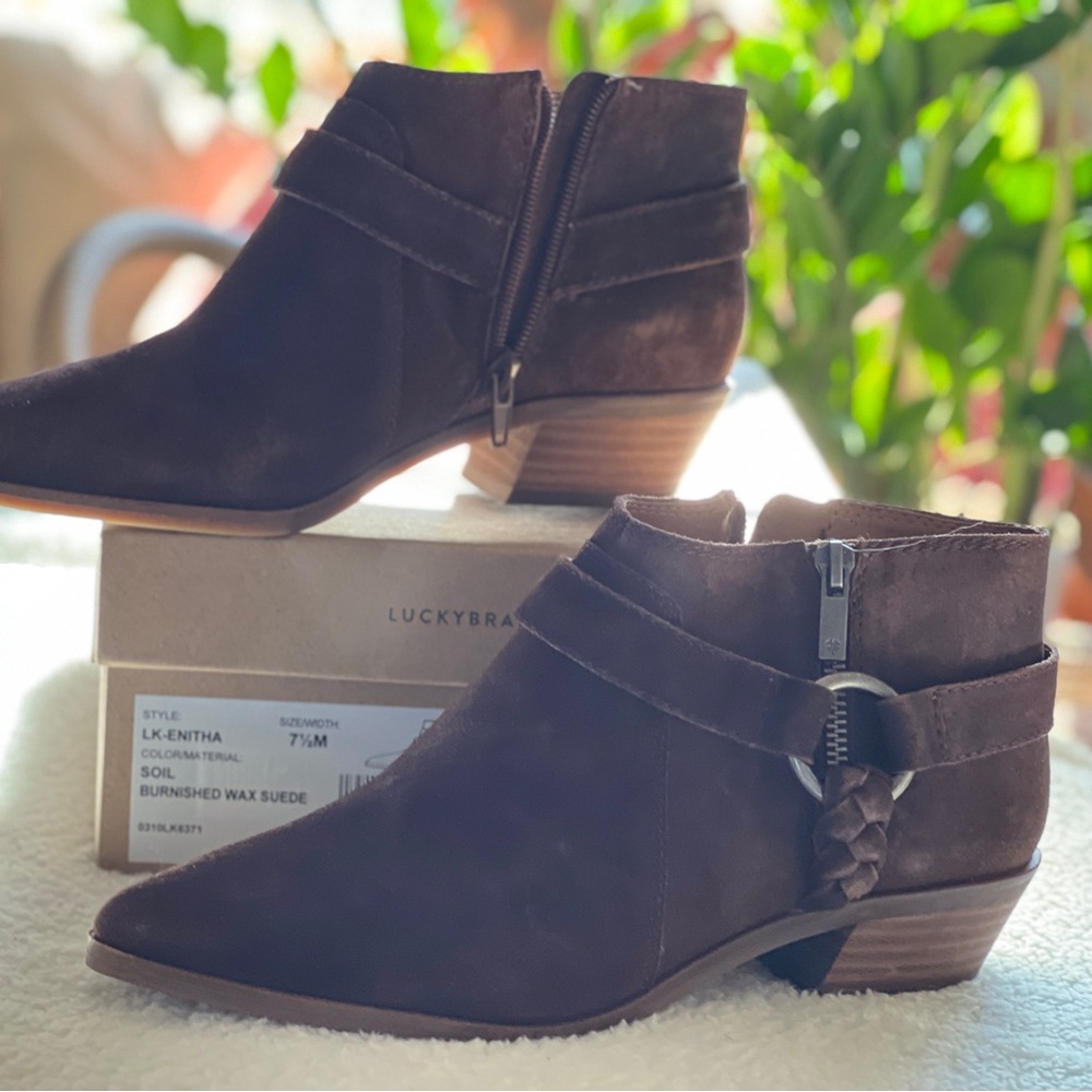 Lucky Brand Women's Brown Ankle Boots